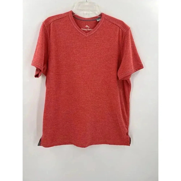 Tommy Bahama Men's Cirrus Coast V-Neck T-Shirt Red Size Medium Excellent UC - Picture 1 of 10